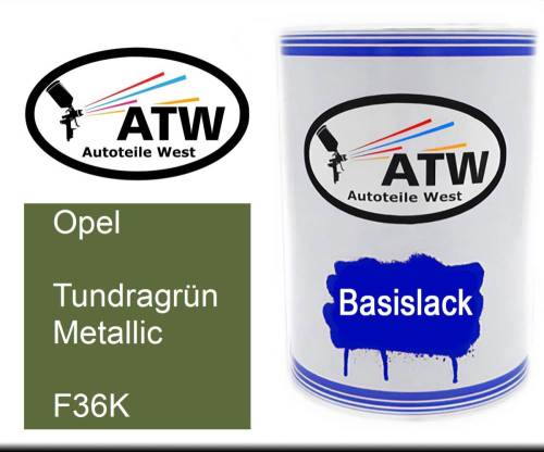 Opel, Tundragrün Metallic, F36K: 500ml Lackdose, von ATW Autoteile West.